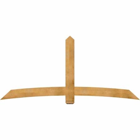 Ekena Millwork Bellingham Rough Sawn Timber Gable Bracket, Western Red Cedar, 96"W x 44"H x 2"D x 6"F, 11/12 Pitch GBW096X44X0206BEL00RWR